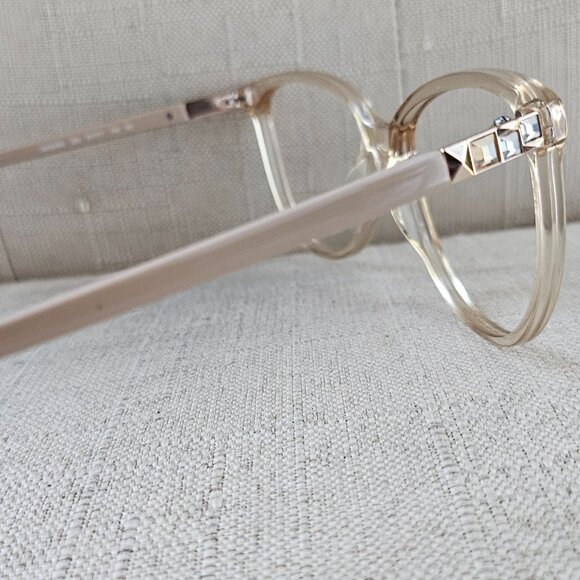 Nine West Eyeglasses Frames NW646S 250 Clear Nude Cat Eye Full Rim 57-17-140 - Picture 14 of 16